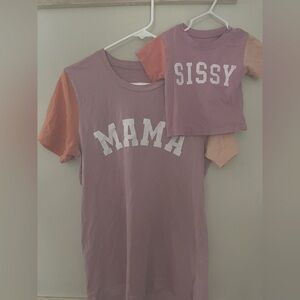 Set of 2 matching mama & me shirts!